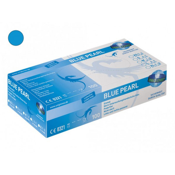 Nitrile gloves suitable for tattoo BLUE PEARL SIZE L