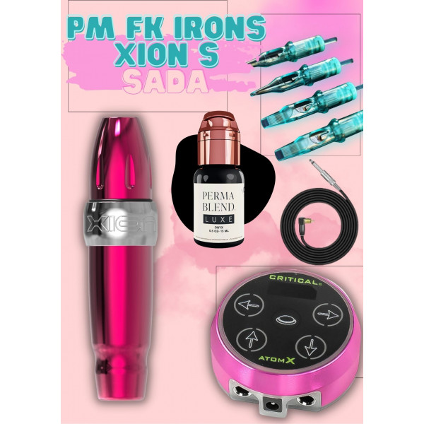 Tattoo kit for PM FK IRONS SPEKTRA XION S Bubblegum and Permablend LUXE ONYX