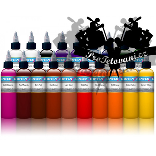Large set of tattoo colors Intenze 19 colors in a set