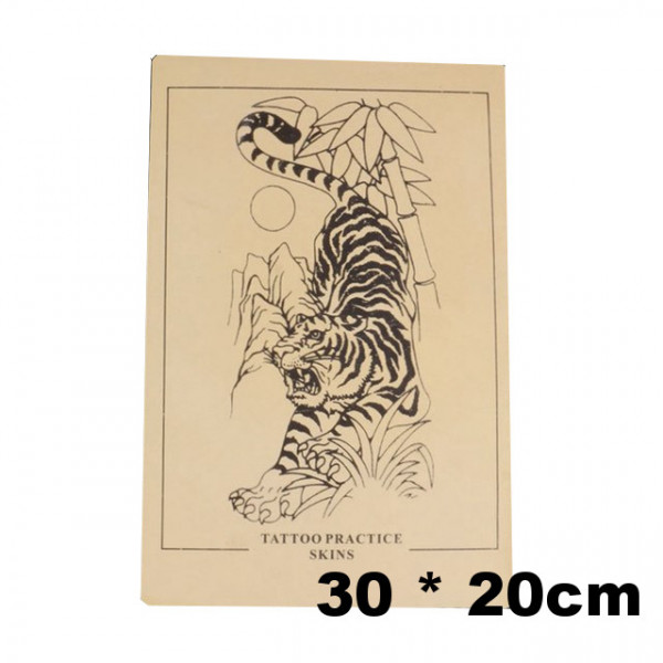 Trénovací tetovací kůže tygr větší 30 x 20 cm