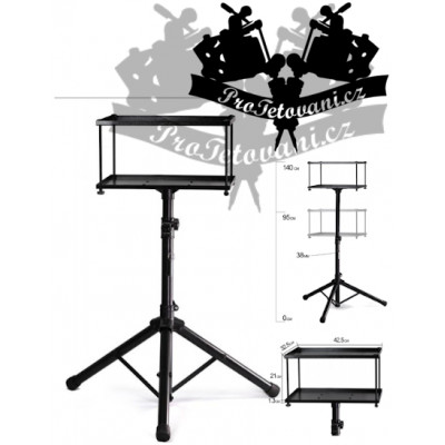 Large double portable storage table for tattoo equipment