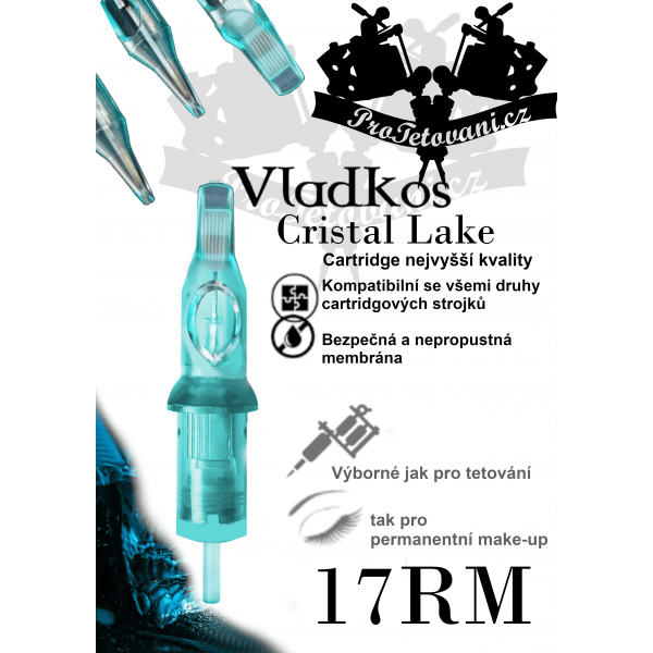 Premium tattoo cartridge VLADKOS CRISTAL LAKE 17RM