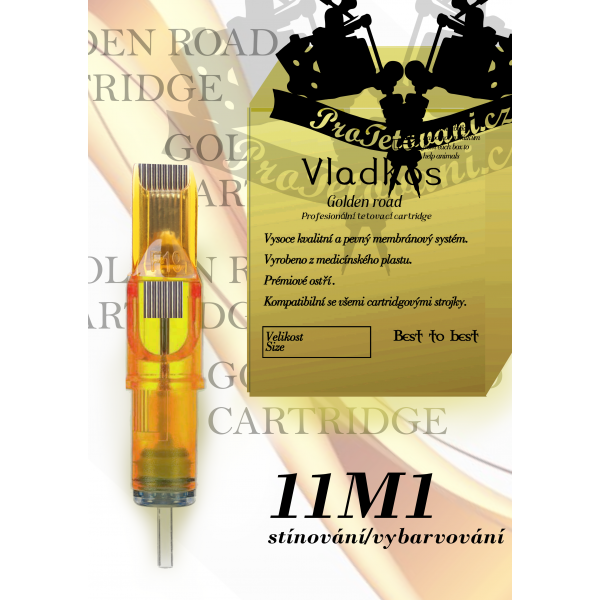 Professional tattoo cartridge Vladkos Golden Road 11M