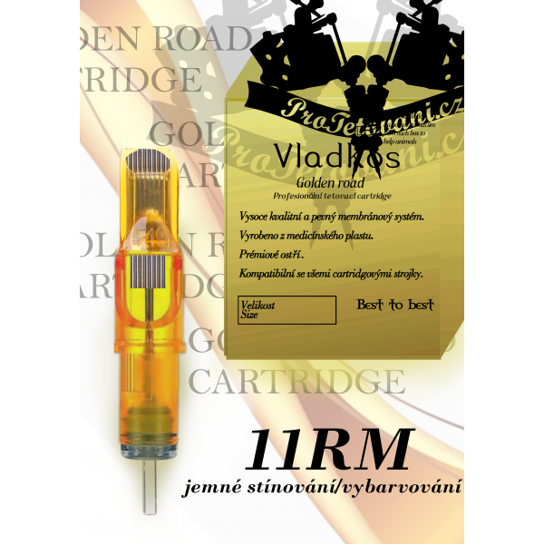 Professional tattoo cartridge Vladkos Golden Road 11RM