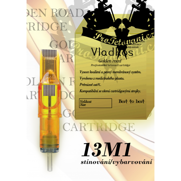 Professional tattoo cartridge Vladkos Golden Road 13M