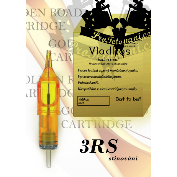 Professional tattoo cartridge Vladkos Golden Road 3RS