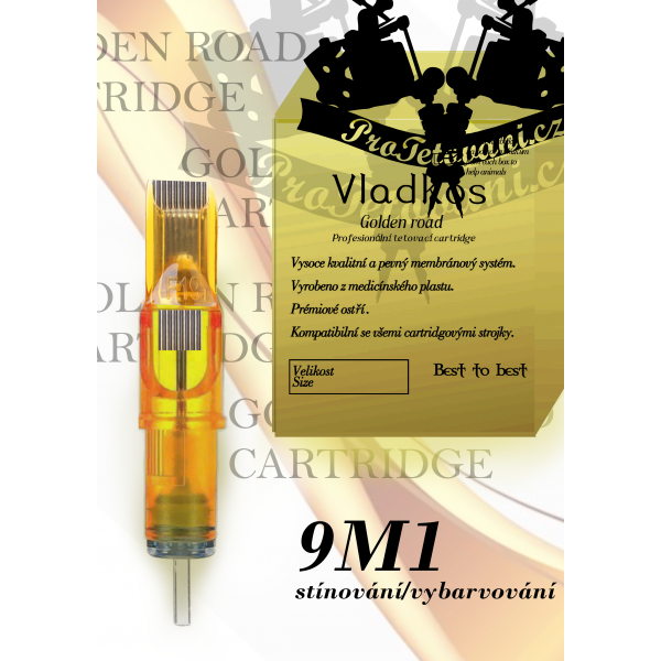 Professional tattoo cartridge Vladkos Golden Road 9M