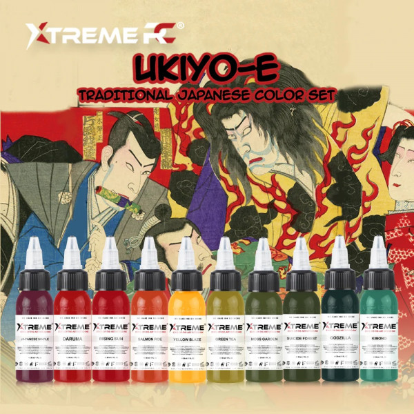 XTreme Ink - SET of 10 colors TRADITIONAL JAPANESE 30ml