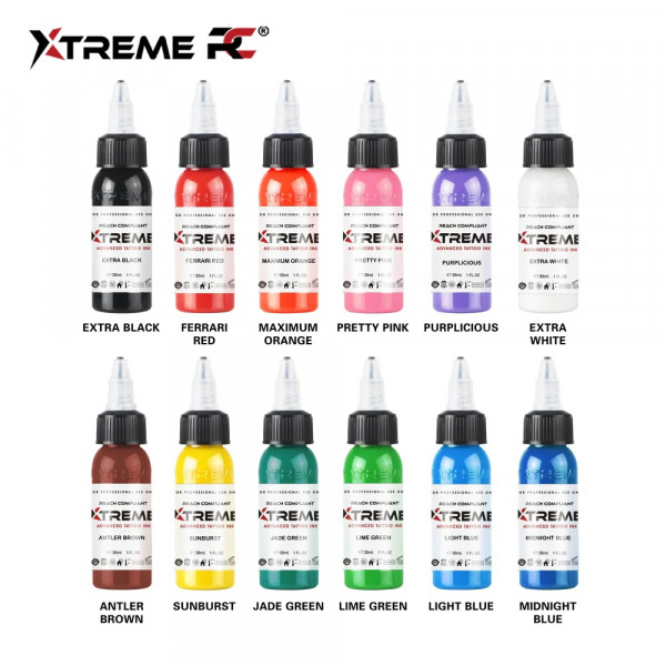 XTreme Ink - SET 12 colors BASIC SET 30ml