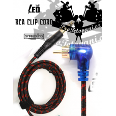 Curved LED Rca Cord for tattoo machines RED